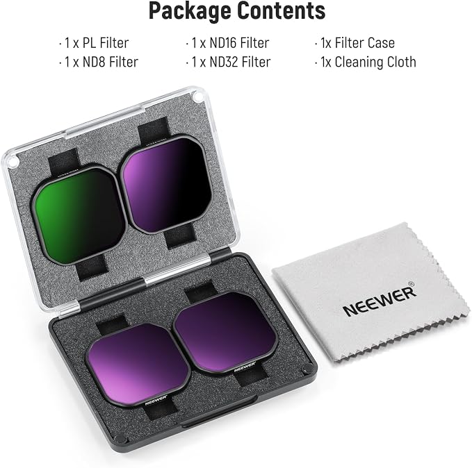 NEEWER 4 Pack ND & Polarizer Filters Compatible - Image 8