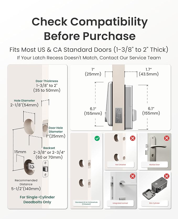 DESLOC Smart Lock D110 Plus, WiFi Fingerprint Smart Front Door Lock - Image 8