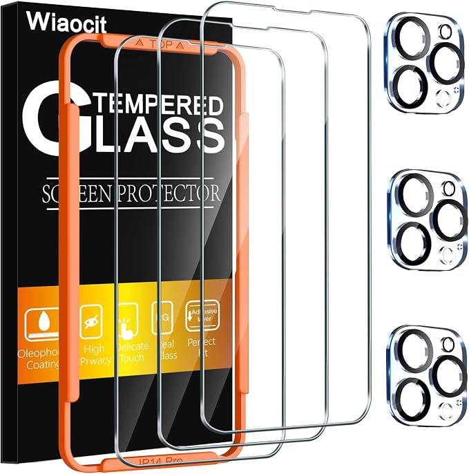 Wiaocit 3 Pack Tempered Glass Screen Protector by Wiaocit