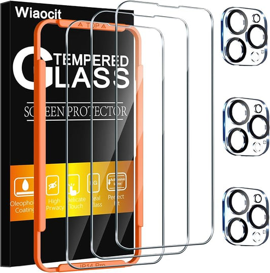 Wiaocit 3 Pack Tempered Glass Screen Protector by Wiaocit
