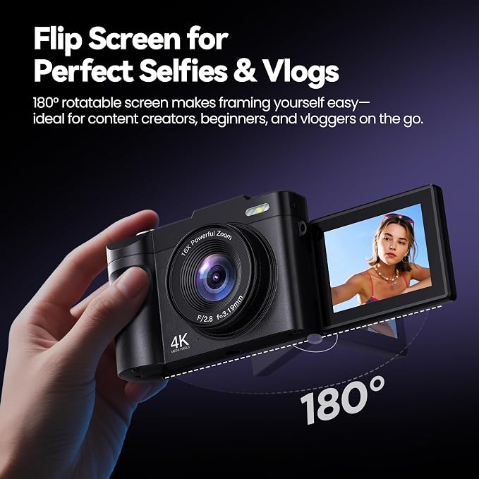 Digital Camera 4K for Photography Vlogging: 50MP Cameras for Video - Image 3