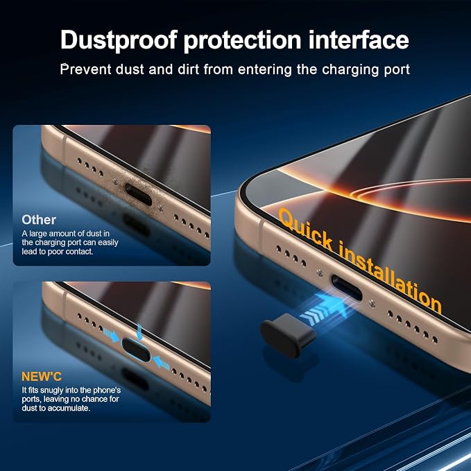 NEW'C 3x for iPhone 16 Pro Max Screen Protector+ 3x Camera Lens Protector - Image 5