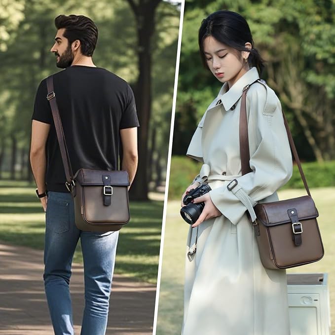 Cwatcun Camera Sling Bag PU Leather - Image 9