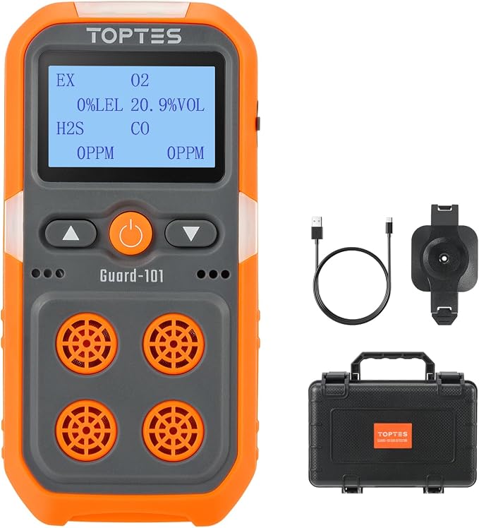 TopTes Guard-101 Gas Detector, 4 Gas Monitor by TopTesToolsforHomeSafety