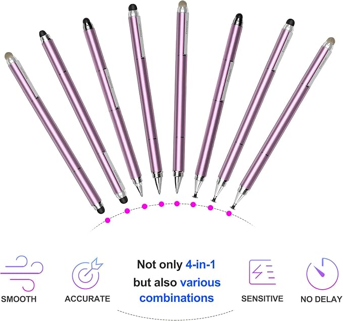 Penyeah 4-in-1 Stylus Pen for Touchscreens, Versatile Capacitive Stylus for - Image 4