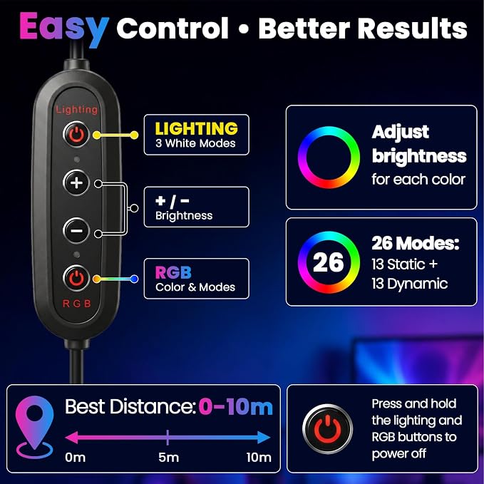 PEYOU 12" Selfie Ring Light - Image 5