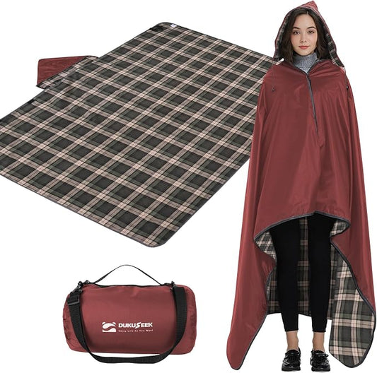 DUKUSEEK Stadium Blanket for All Weather, Waterproof Outdoor Blankets by DUKUSEEK