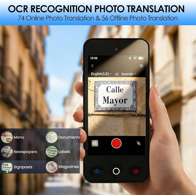 JMFONE AI Language Translator Device, No WiFi Needed, 150+ Languages Instant - Image 6