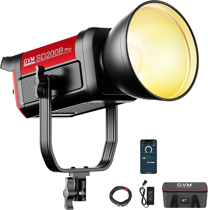 GVM 200W LED Video Light, PRO SD200B Photography Lighting Kit by GVMGreatVideoMaker