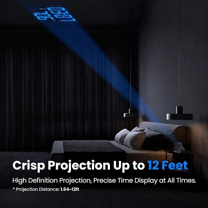 Newentor Projection Alarm Clock, Projection Clock - Image 2