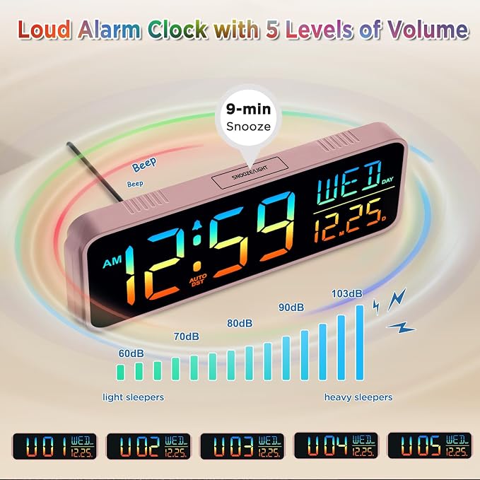 Peakeep Kids Digital Alarm Clock - Image 6
