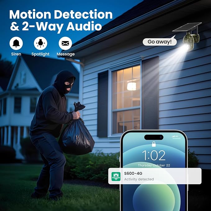 SOLIOM S600 4G LTE Cellular Security Cameras Wireless Outdoor, Solar Security - Image 8