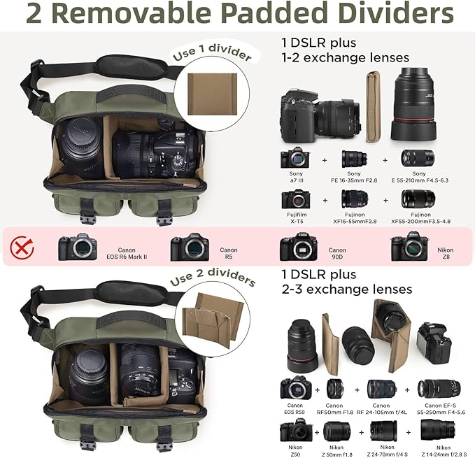 TAAOKA Camera Sling Bag, DSLR Camera Bag - Image 2