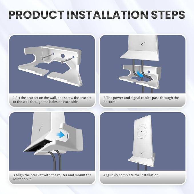 Sootozy Wall Mount for Starlink, Router Wall Mount for Starlink Internet Kit - Image 7