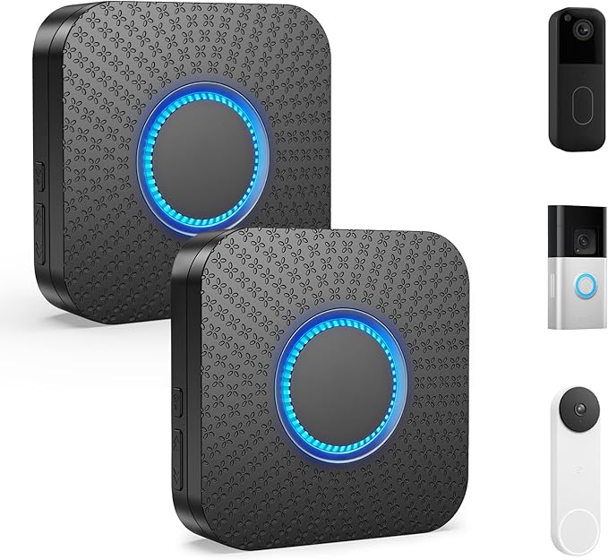 2 Pack Smart Wireless Doorbell Chime, 3 in 1 Doorbell Extender by Unknown
