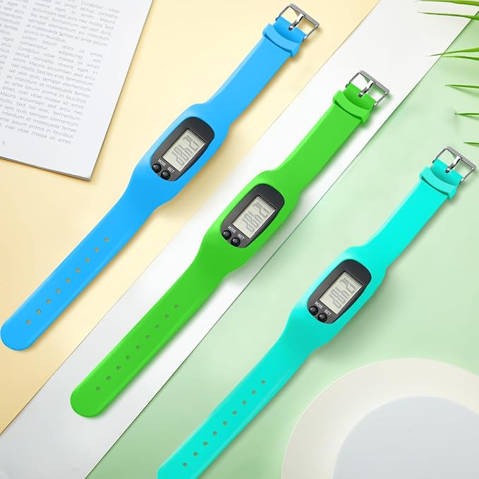 Silicone Fitness Tracker Watch 3 Pcs Walking Running Pedometer Calorie Burning - Image 6
