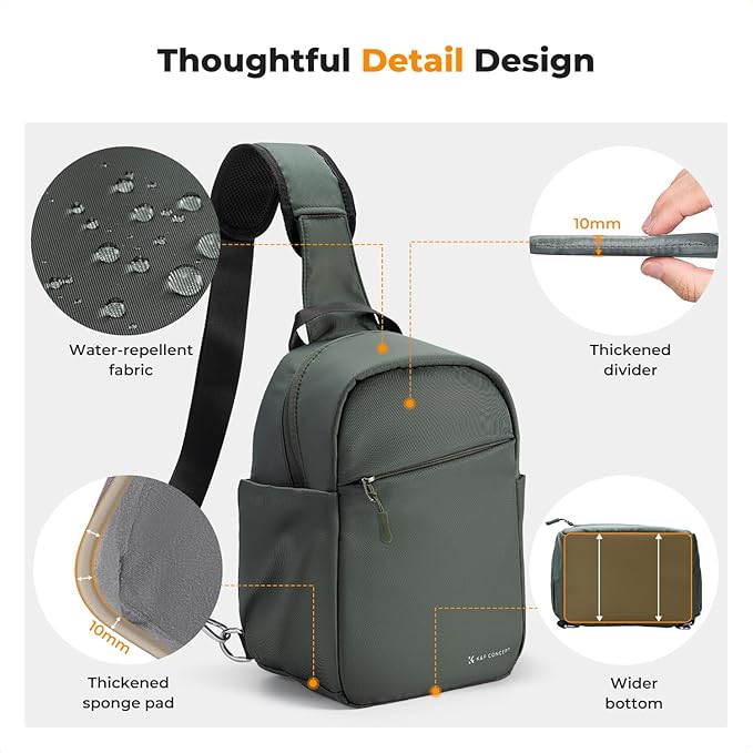 K&F CONCEPT Small Camera Bag for Photographer, Camera Sling Crossbody bag for - Image 4