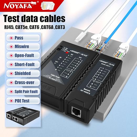 NOYAFA Network Cable Tester for RJ45, RJ12 /Cat5, Phone Line Cat3, Ethernet - Image 6