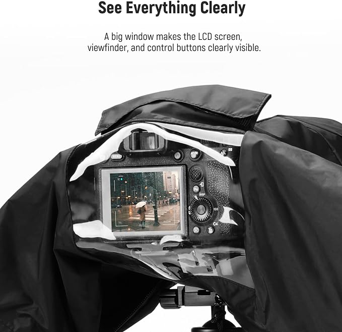 NEEWER Camera Rain Cover, Large Size Durable Nylon Raincoat Compatible - Image 5
