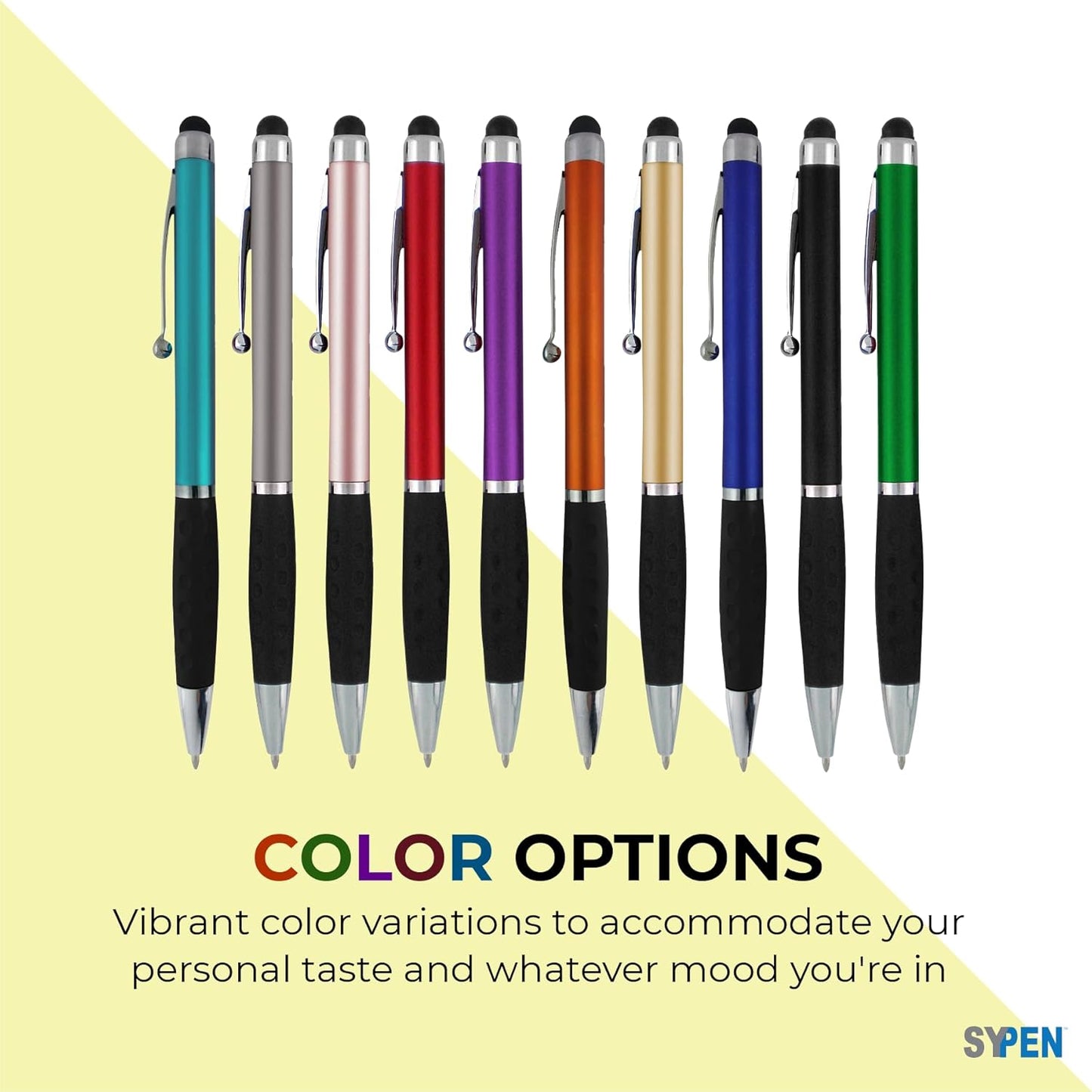 Personalized Pens With your Custom Logo or Text-300 Pack Bulk-for Businesses, Parties, and Events, 2 in 1 Ballpoint Pen & Stylus forTouchscreen Devices, Rose Gold Barrel, Black Ink