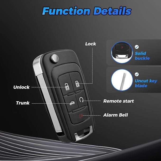 Key Fob 2Pcs 13504199 Compatible - Image 5