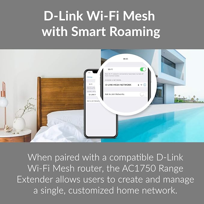 D-Link WiFi Router AC1200 High Power Gigabit Ethernet Dual Band Mesh Wireless - Image 4