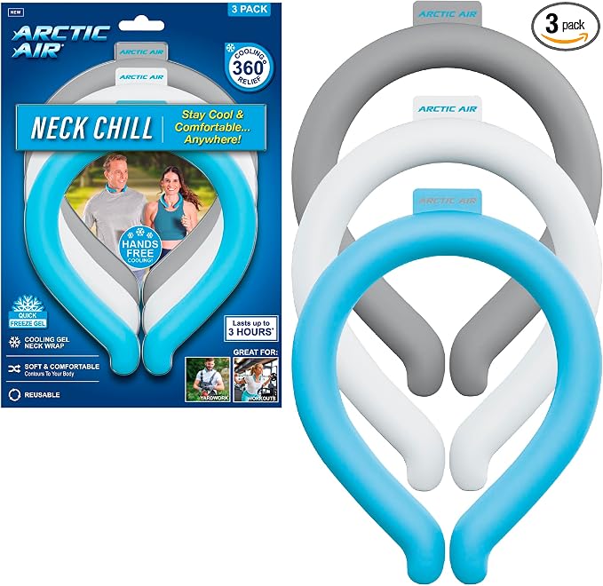 Arctic Air Neck Chill, Neck Cooling Tube, Hands Free Cooling, Quick Freeze Gel by ArcticAir