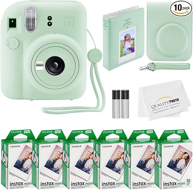 Fujifilm Instax Mini 12 Instant Camera + 60 Photo Prints + Quality Photo Value by FUJIFILM