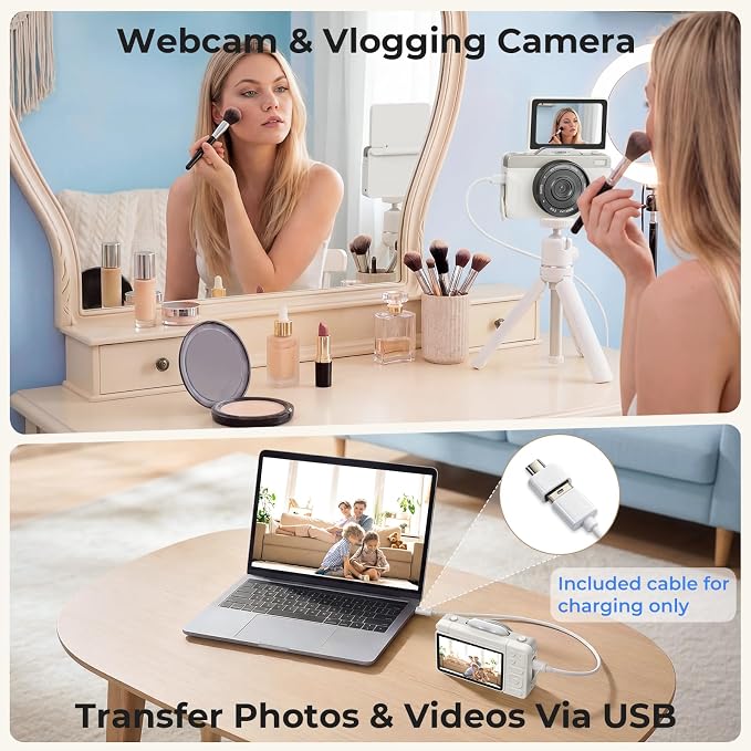 4K Digital Camera for Photography, 2026 Latest 64MP Autofocus WiFi Vlogging - Image 6
