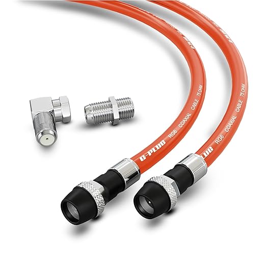 G-PLUG RG6 Coaxial Cable 75FT – Triple Shielded, Waterproof, 75 Ohm by G-PLUG