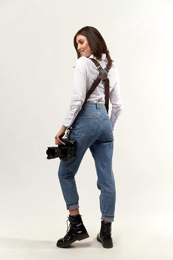 C Coiro Dual Camera Harness Shoulder Leather Camera Strap - Image 8