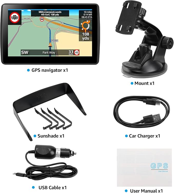 7 Inch GPS Navigator for Car Truck RV, 2026 Latest Map GPS for Car - Image 6