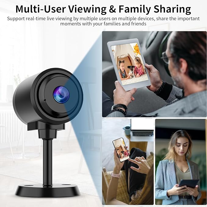 VSTARCAM Tiny Camera for Home Security 1Pcs, 2.4GHz WiFi Portable Battery - Image 8