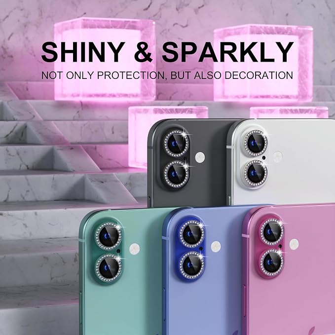 Choiche Compatible for iPhone 16 /iPhone 16 Plus Camera Lens Protector Bling - Image 7