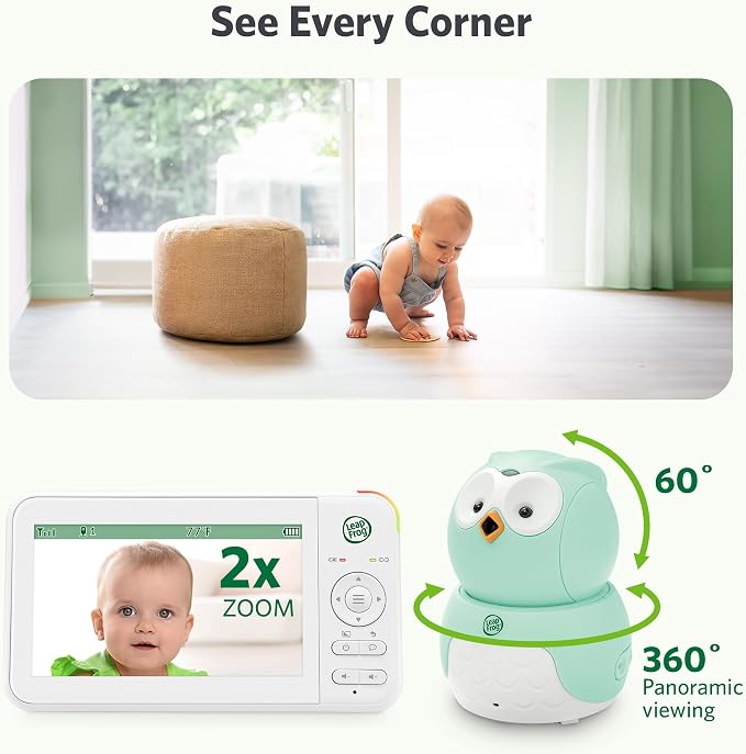LeapFrog LeapView Twoo Video Baby Monitor, 5-Inch Screen, 360° Coverage Owl - Image 4
