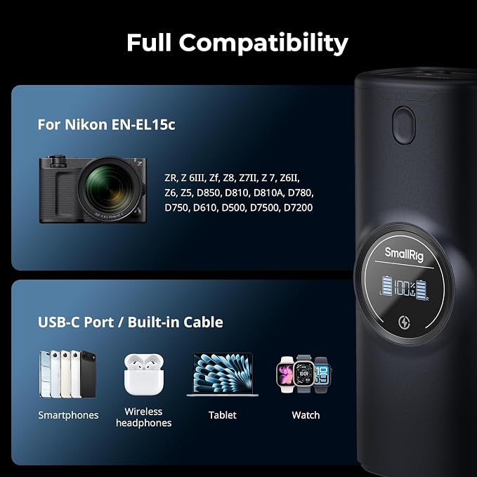SMALLRIG EN-EL15c Power Camera Battery Charger - Image 4