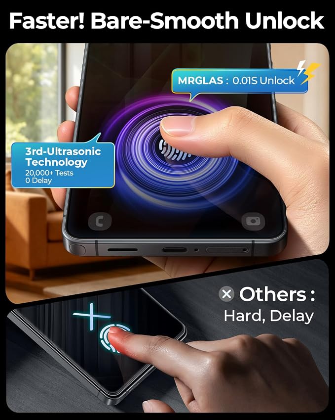 MRGLAS 2+2 Packs for Samsung Galaxy S26 Ultra Screen Protector 6.9'' - Image 4