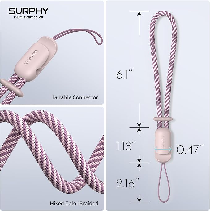 SURPHY 2 Pack Phone Lanyard for Cellphone Case, Phone Wrist Strap for Case - Image 6