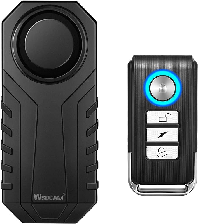 Wsdcam 113dB Bike Alarm Wireless Vibration Motion Sensor Waterproof Motorcycle by wsdcam
