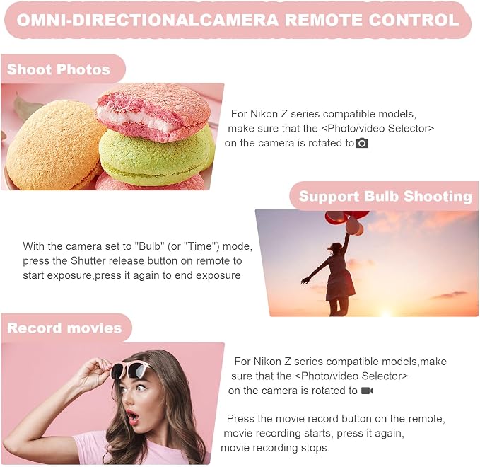 Remote Control for Nikon Camera, USB-C Rechargeable Wireless Shutter Release - Image 6