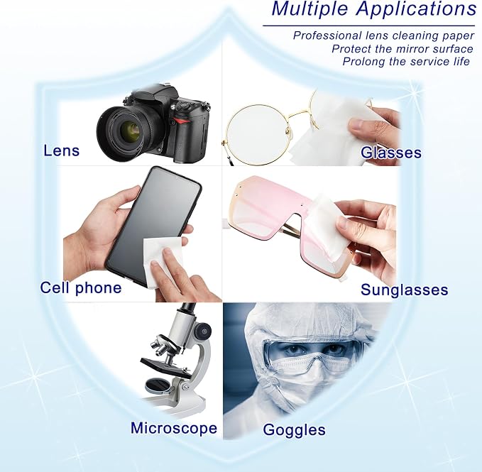 Outus 1500 Pcs Lens Cleaning Paper Tissue and 2 Double Sided Cleaning - Image 4