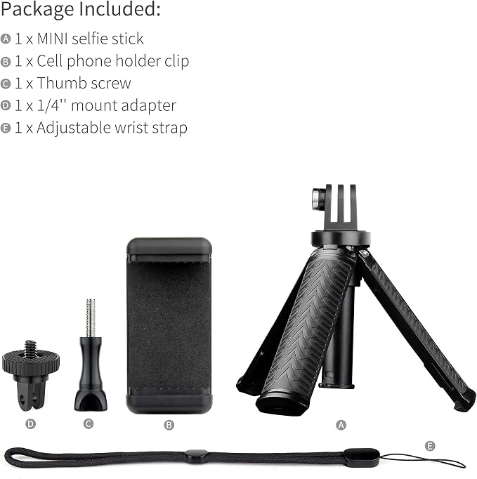 Mini Selfie Stick Tripod for GoPro Hero 13 12 11 10 9 8 Max, Portable Action - Image 8