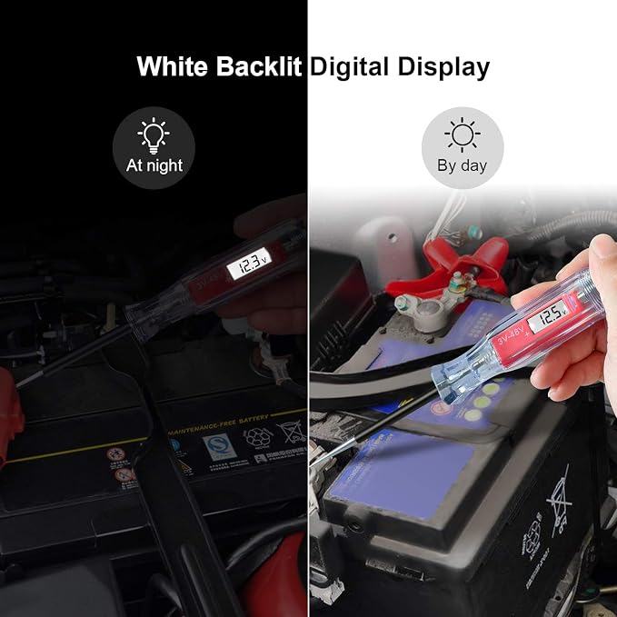 Large Size Heavy Duty 3-48V Digital LCD Circuit Tester - Image 5