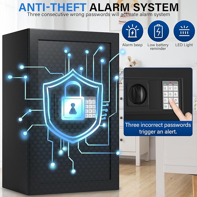 23.62 inches Tall Safe Box, 4.4 Cuft Home Safe - Image 5