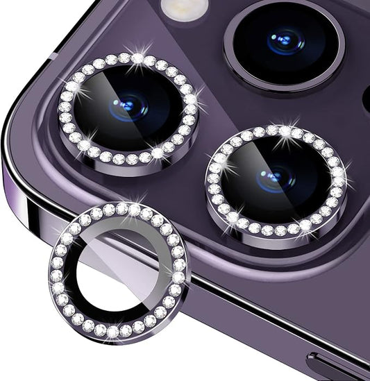for iPhone 14 Pro/14 Pro Max Camera Lens Protector Bling, 9H Hardness by Xfilm