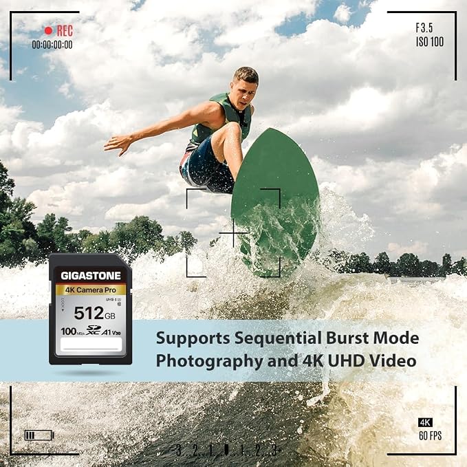 【5-Years Data Recovery】 GIGASTONE 512GB SD Card - Image 6