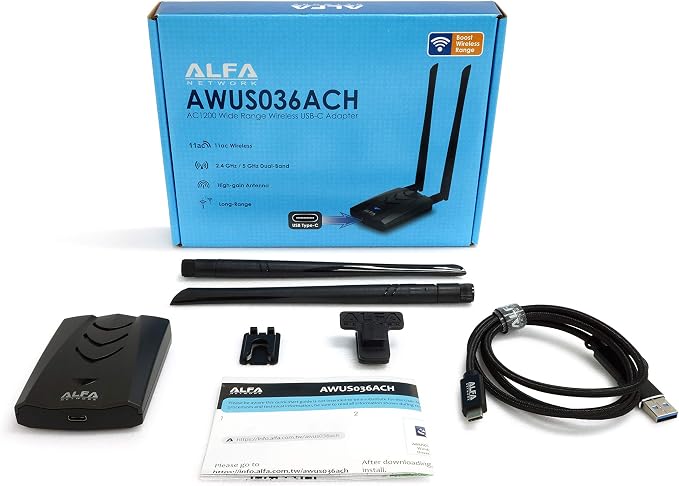 【New Version Type-C WiFi USB】 ALFA AWUS036ACH Long-Range Dual-Band AC1200 - Image 2
