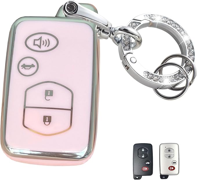 for Toyota Camry Avalon Corolla Highlander Prius RAV4 Venza Key Fob Cover by TAPAYICA
