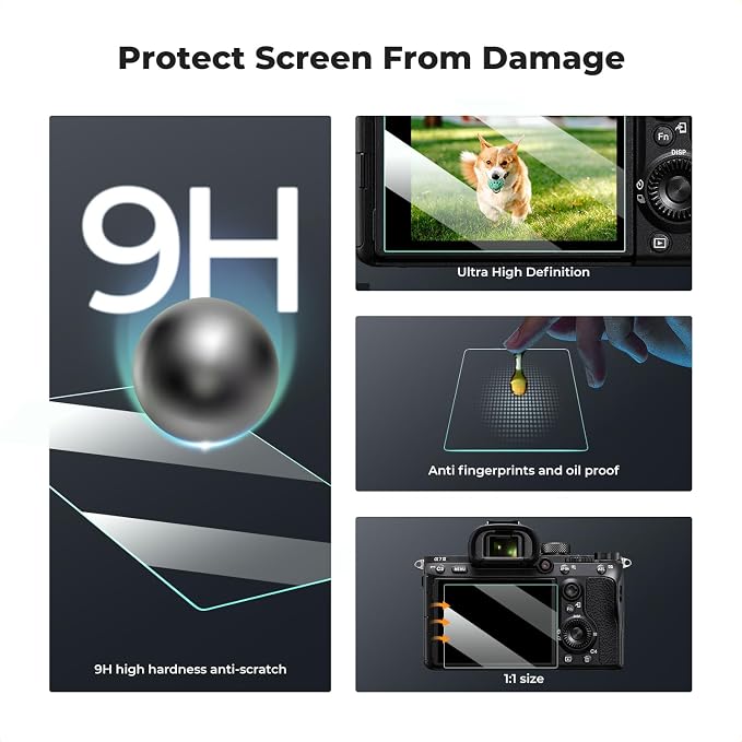 K&F CONCEPT Screen Protector & Hot Shoe Cover Kit Compatible - Image 3