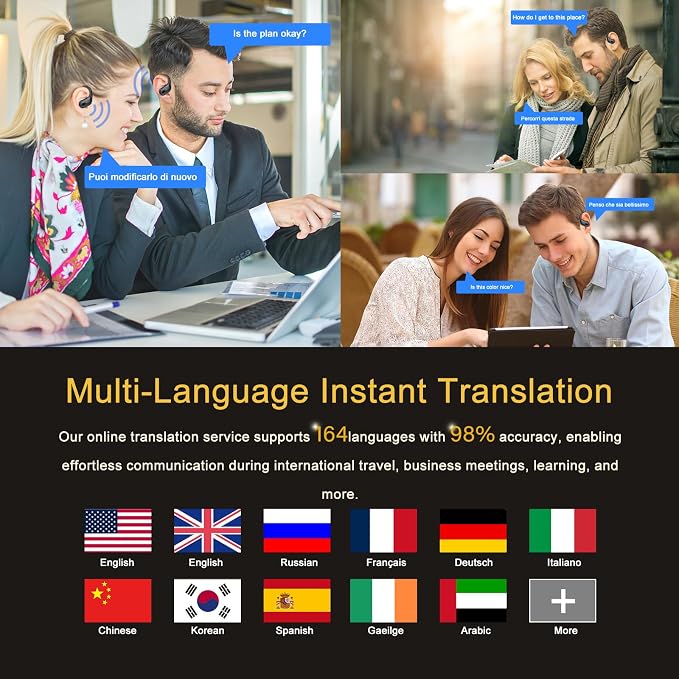 AI Translation Earbuds Real Time, 164 Language Translator Earbud 3-in-1 - Image 3